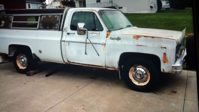 1973 White Chevrolet Cheyenne Standard Cab Pickup