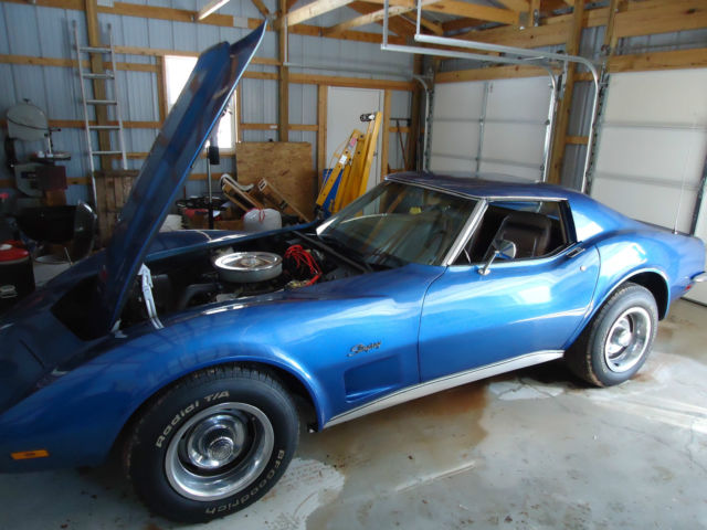 1973 Blue Chevrolet Corvette Coupe