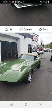 1973 Green Chevrolet Corvette Convertible
