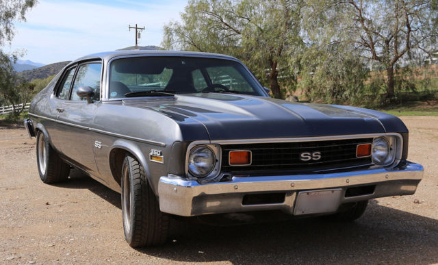1973 grey Chevrolet Nova coupe