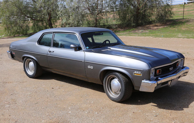 1973 grey Chevrolet Nova coupe