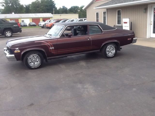 1973 Burgundy Chevrolet Nova Hatchback