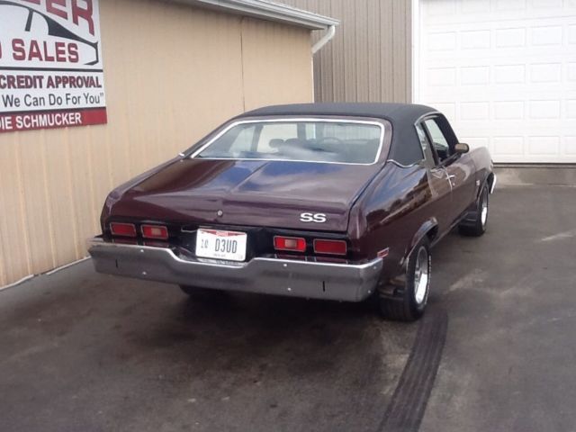 1973 Burgundy Chevrolet Nova Hatchback
