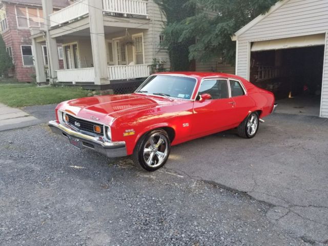 1973 Red Chevrolet Nova Coupe