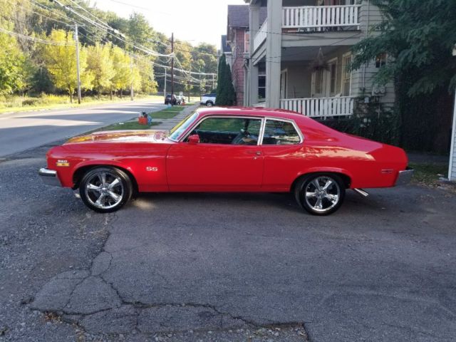 1973 Red Chevrolet Nova Coupe