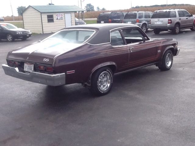 1973 Burgundy Chevrolet Nova Hatchback