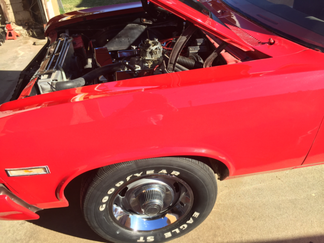 1973 Red Chevrolet Nova coupe