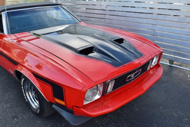 1973 Red Ford Mustang Convertible