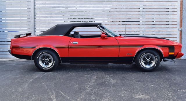 1973 Red Ford Mustang Convertible