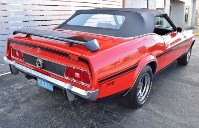 1973 Red Ford Mustang Convertible