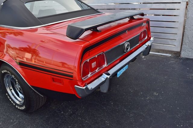 1973 Red Ford Mustang Convertible