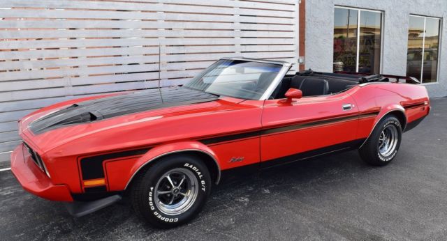 1973 Red Ford Mustang Convertible