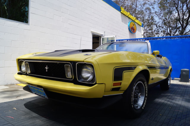 1973 Grabber Yellow Ford Mustang Convertible