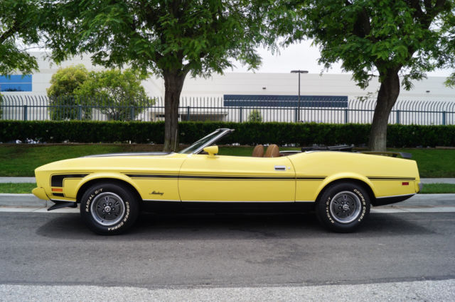 1973 Grabber Yellow Ford Mustang Convertible