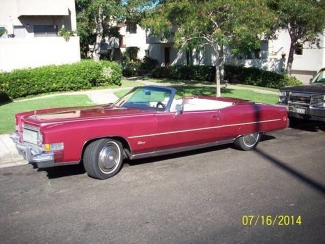 1973 Red Cadillac Eldorado Convertible
