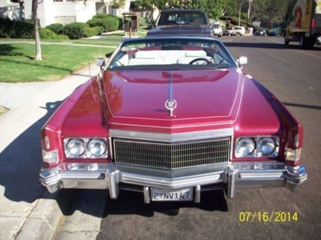 1973 Red Cadillac Eldorado Convertible