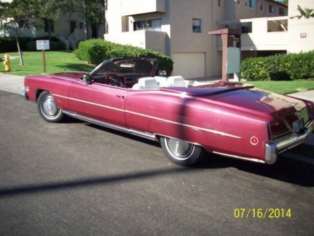 1973 Red Cadillac Eldorado Convertible