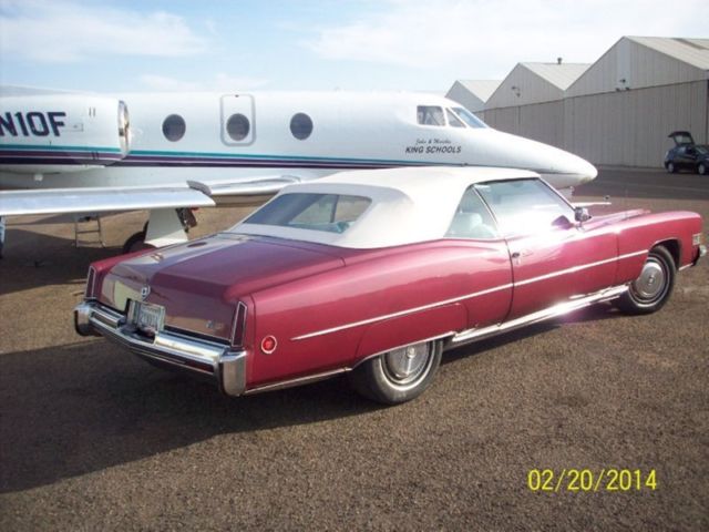 1973 Red Cadillac Eldorado Convertible