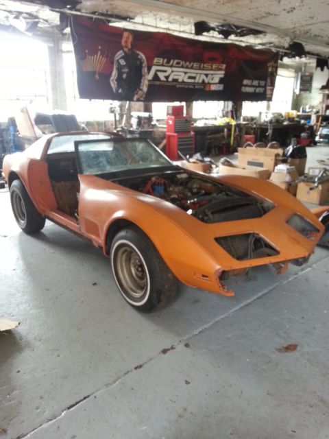 1973 Orange Chevrolet Corvette Coupe
