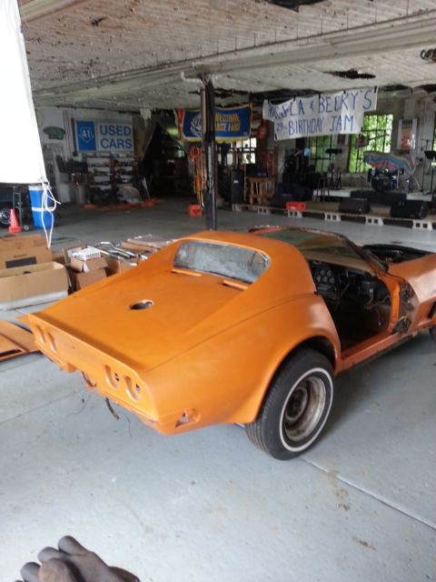 1973 Orange Chevrolet Corvette Coupe