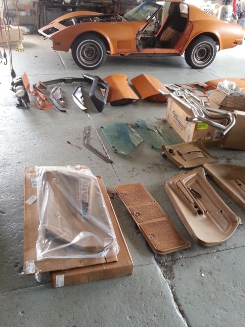 1973 Orange Chevrolet Corvette Coupe