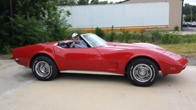 1973 Red Chevrolet Corvette Convertible