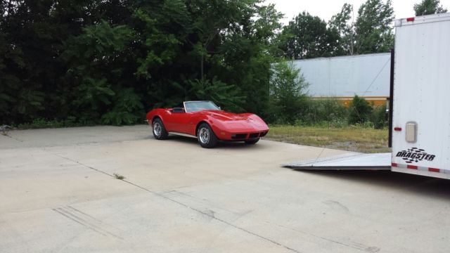 1973 Red Chevrolet Corvette Convertible