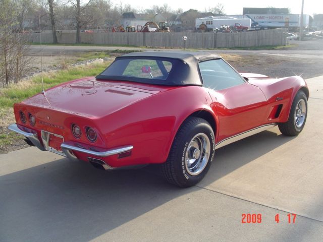 1973 Red Chevrolet Corvette Convertible