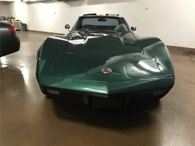 1973 Green Chevrolet Corvette coupe