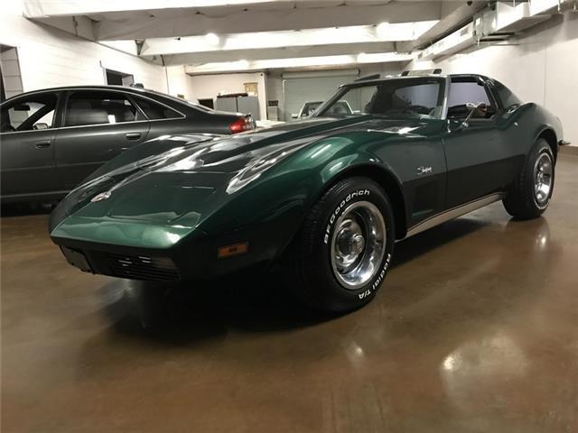 1973 Green Chevrolet Corvette coupe