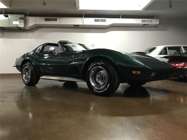 1973 Green Chevrolet Corvette coupe