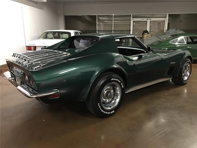 1973 Green Chevrolet Corvette coupe