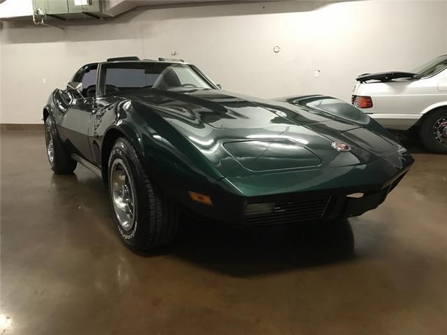 1973 Green Chevrolet Corvette coupe