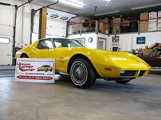 1973 Yellow Chevrolet Corvette Coupe