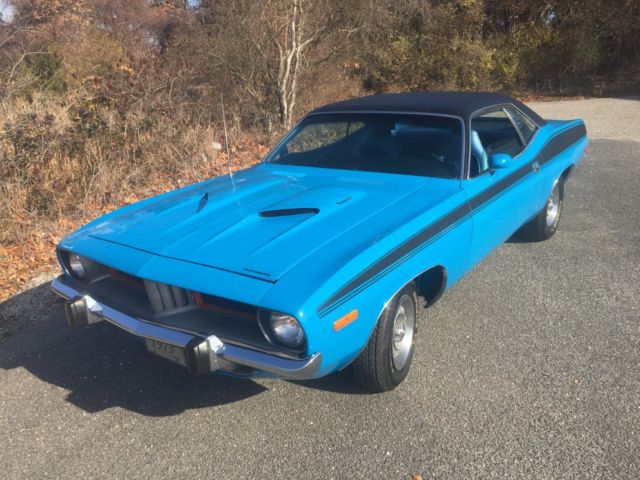 1973 Blue Plymouth Cuda Coupe