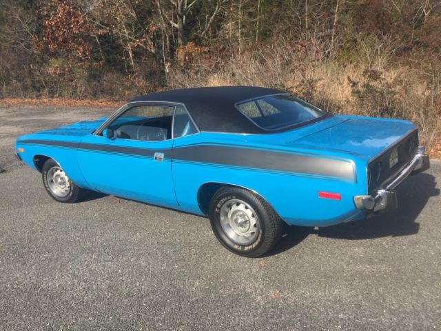 1973 Blue Plymouth Cuda Coupe