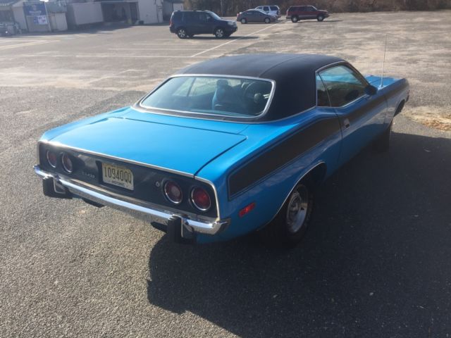 1973 Blue Plymouth Cuda Coupe