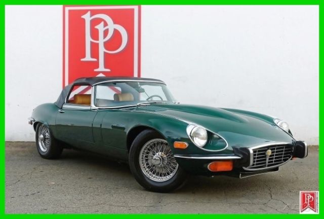 1973 Green Jaguar E-Type Convertible
