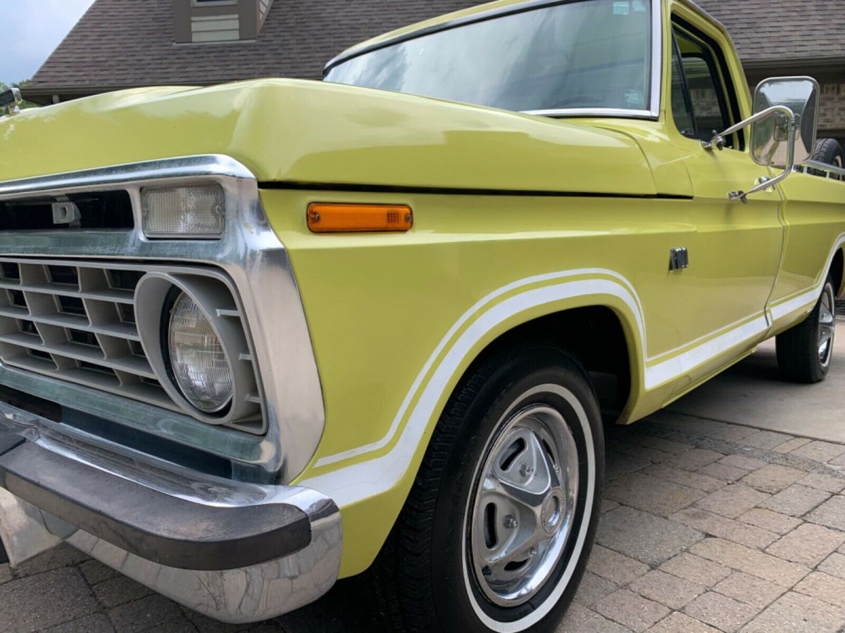 1973 Yellow Ford F-100 Standard Cab Pickup