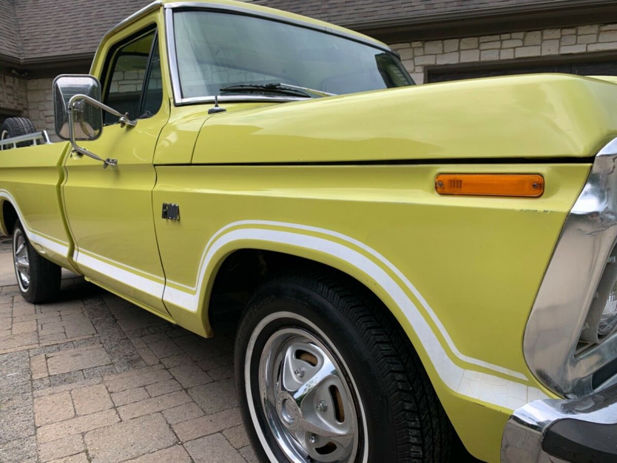 1973 Yellow Ford F-100 Standard Cab Pickup