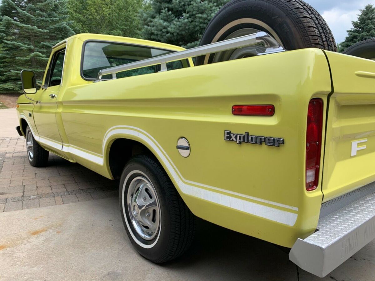 1973 Yellow Ford F-100 Standard Cab Pickup