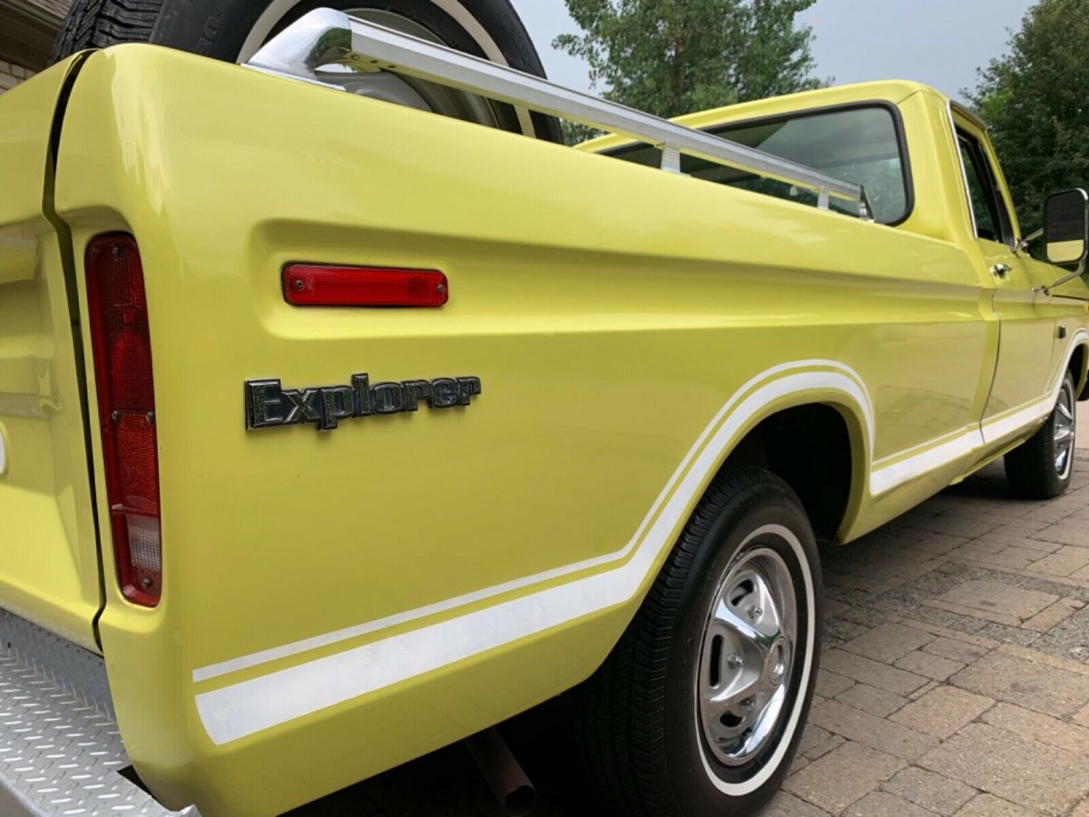1973 Yellow Ford F-100 Standard Cab Pickup