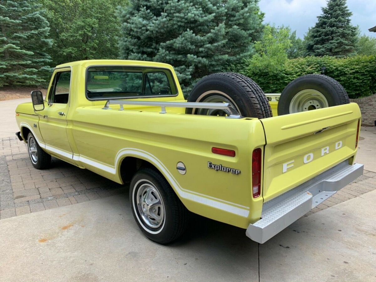 1973 Yellow Ford F-100 Standard Cab Pickup