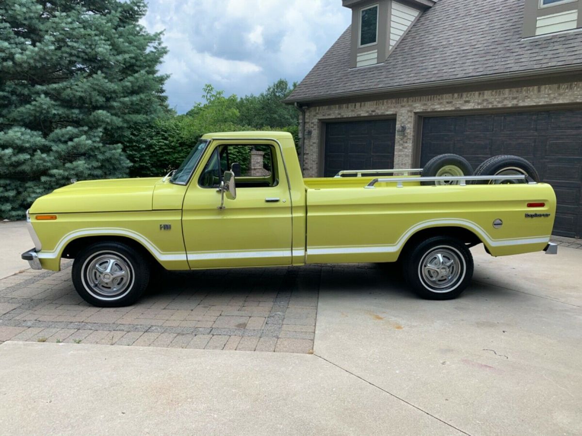 1973 Yellow Ford F-100 Standard Cab Pickup