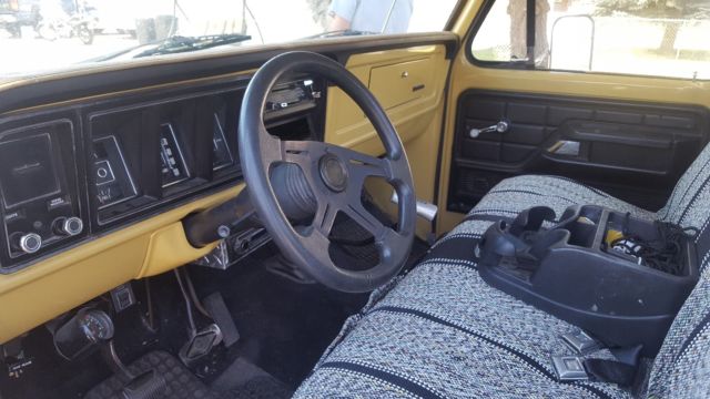 1973 yellow Ford F-250 Pick Up