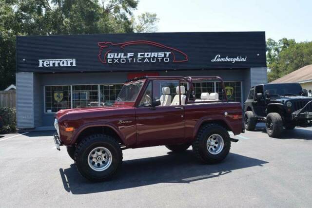 1973 Maroon Ford Bronco SUV