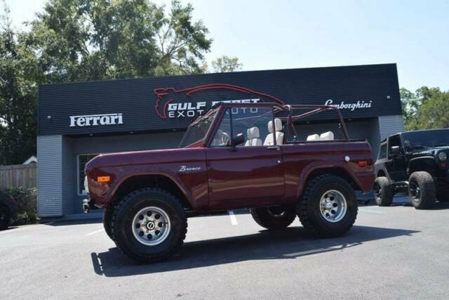 1973 Maroon Ford Bronco SUV