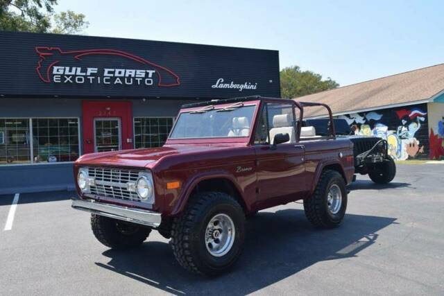 1973 Maroon Ford Bronco SUV