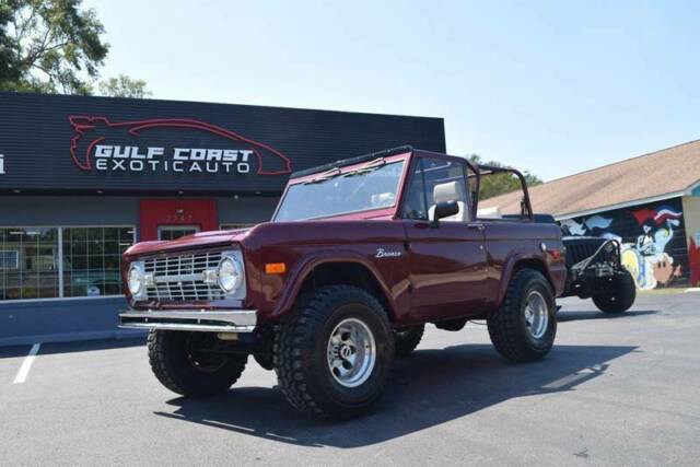 1973 Maroon Ford Bronco SUV