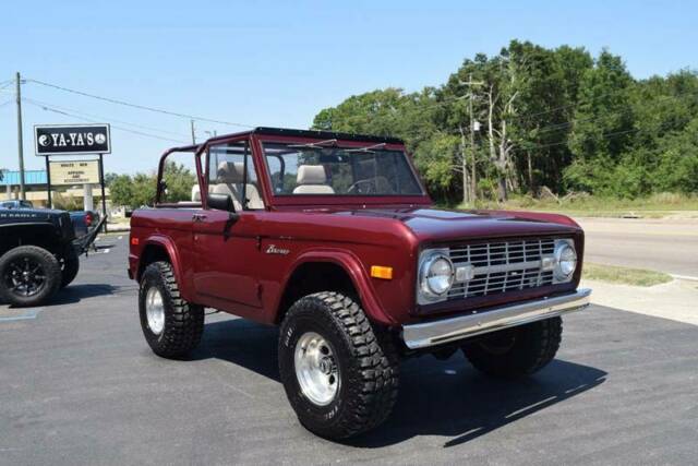 1973 Maroon Ford Bronco SUV